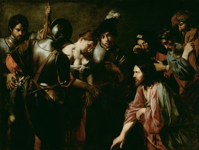 Christus und die Ehebrecherin von Valentin de Boulogne